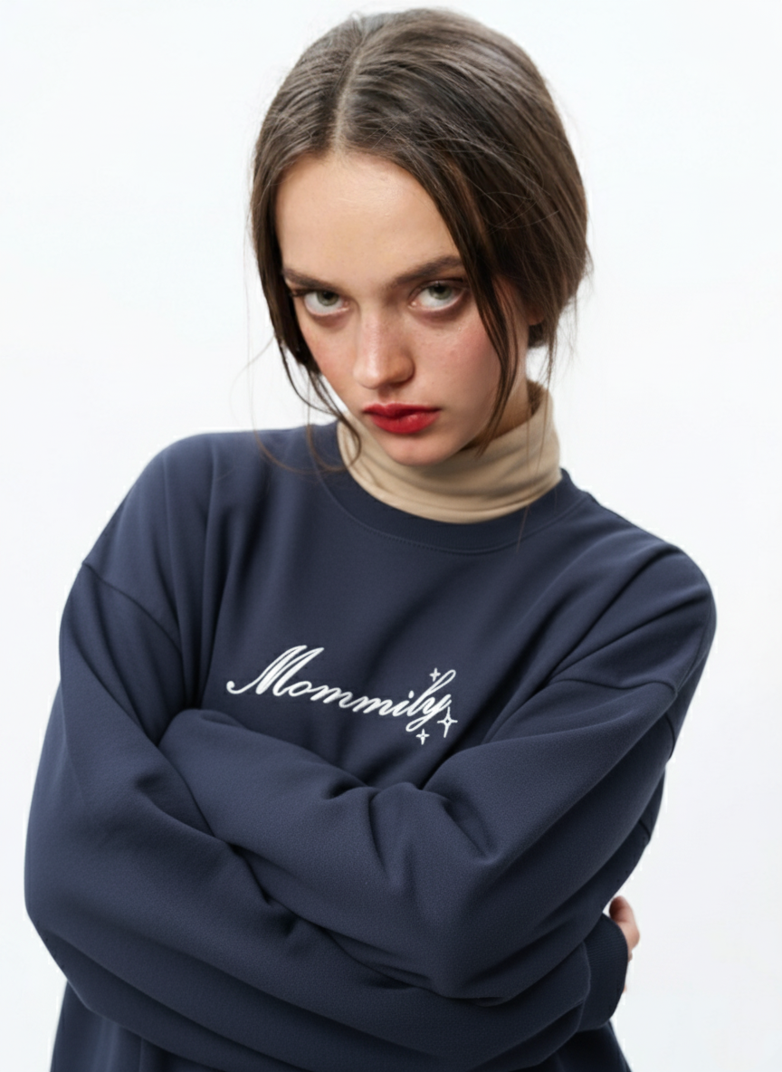 Crewneck Mommily - Navy/Cream