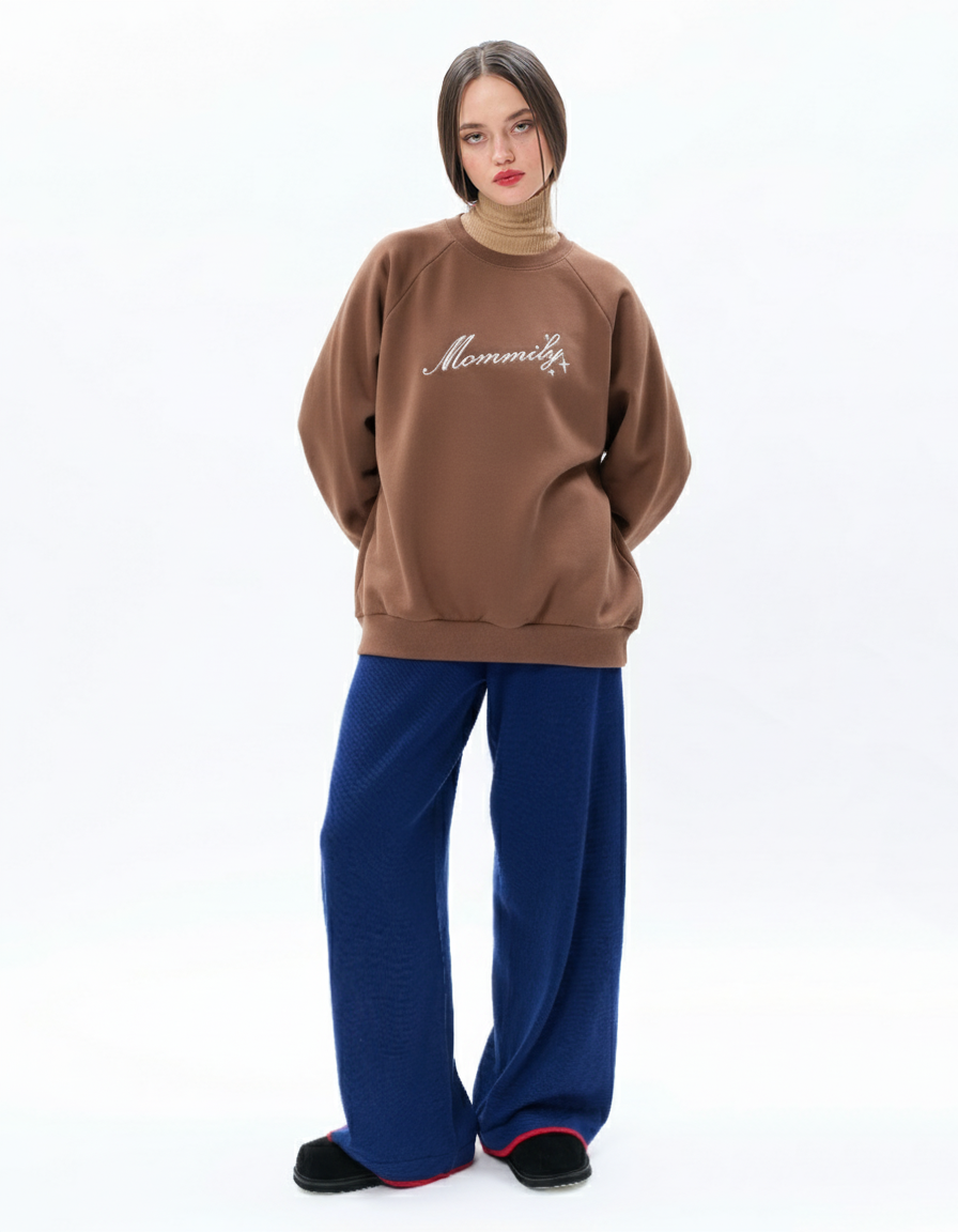 Mommily Crewneck - Brown/Cream