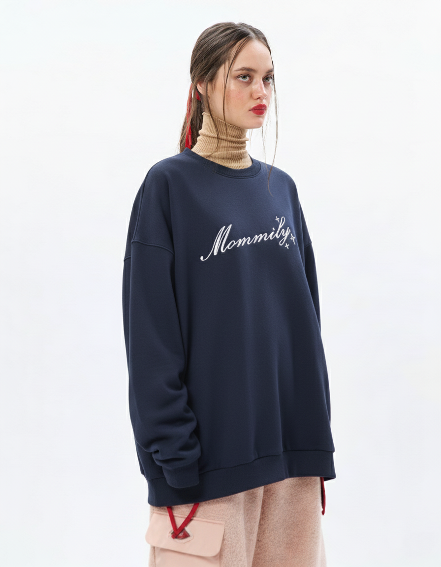 Crewneck Mommily - Navy/Cream
