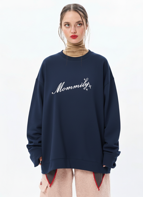 Crewneck Mommily - Navy/Cream