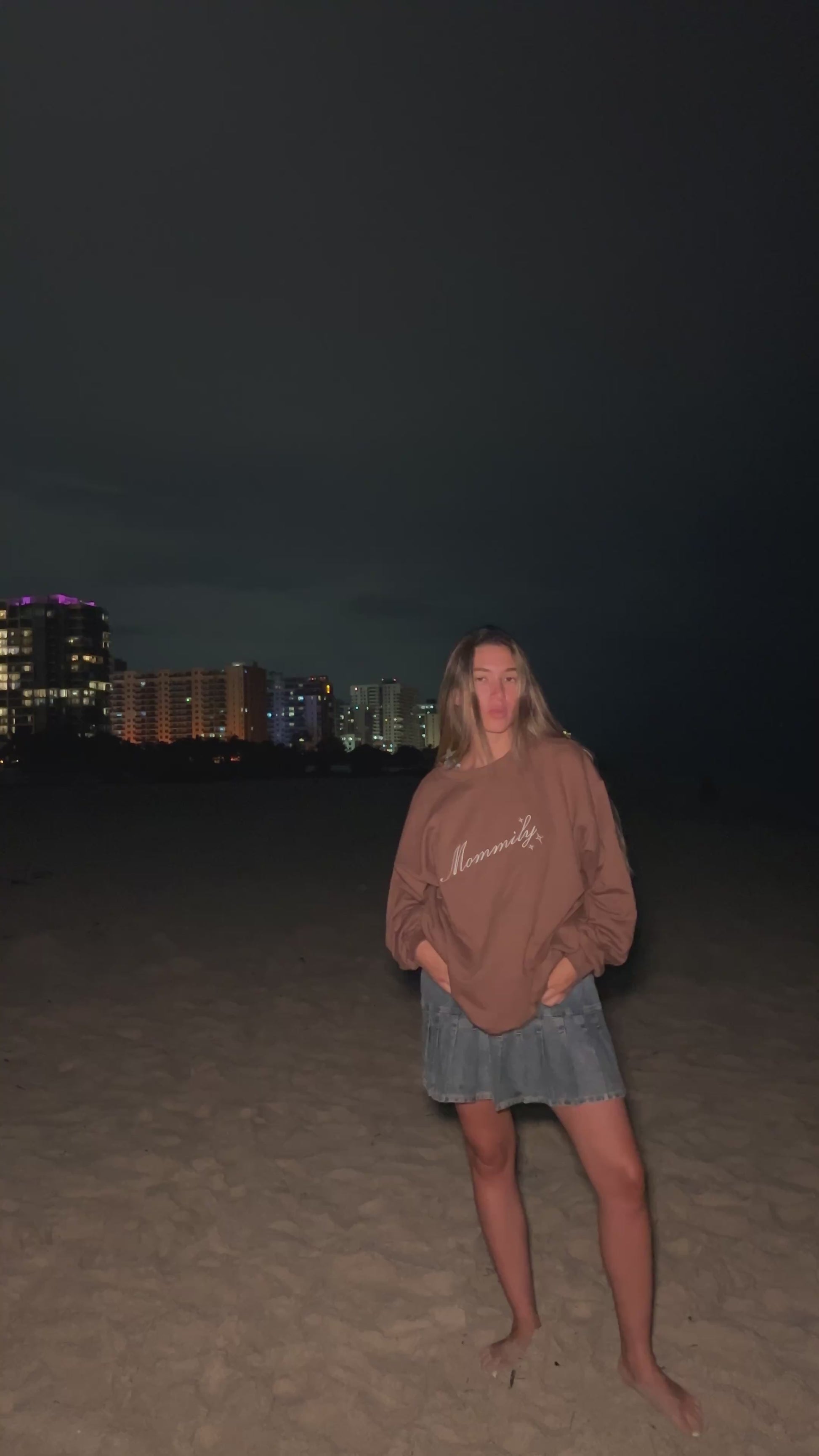 Mommily Crewneck - Brown/Cream